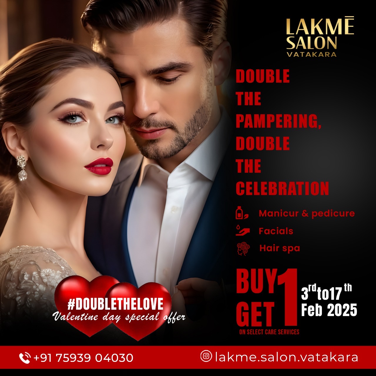 Lakme Salon Valentine's Day campaign ad